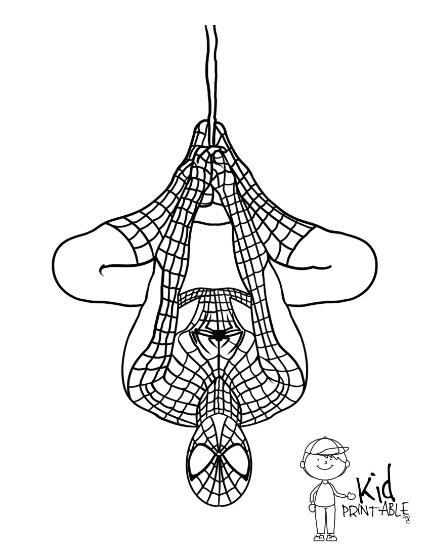 How To Draw Spiderman Hanging Upside Down Easy