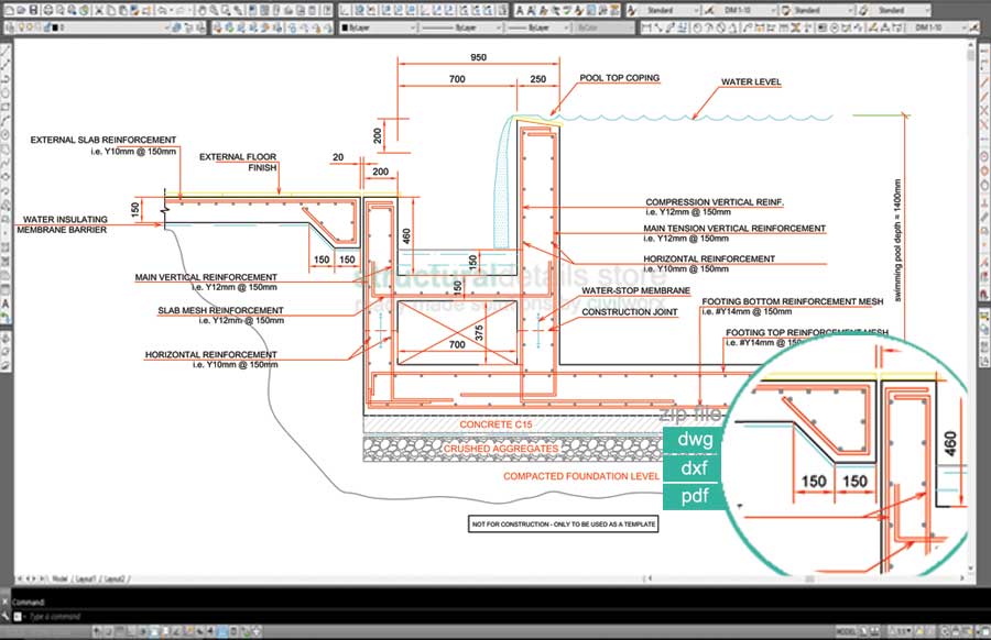 Swimming Pool Drawing Details Pdf At GetDrawings Free Download