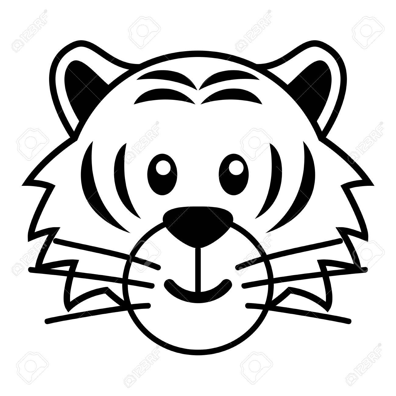 Easy Cartoon Tiger Face Drawing - Escolamar