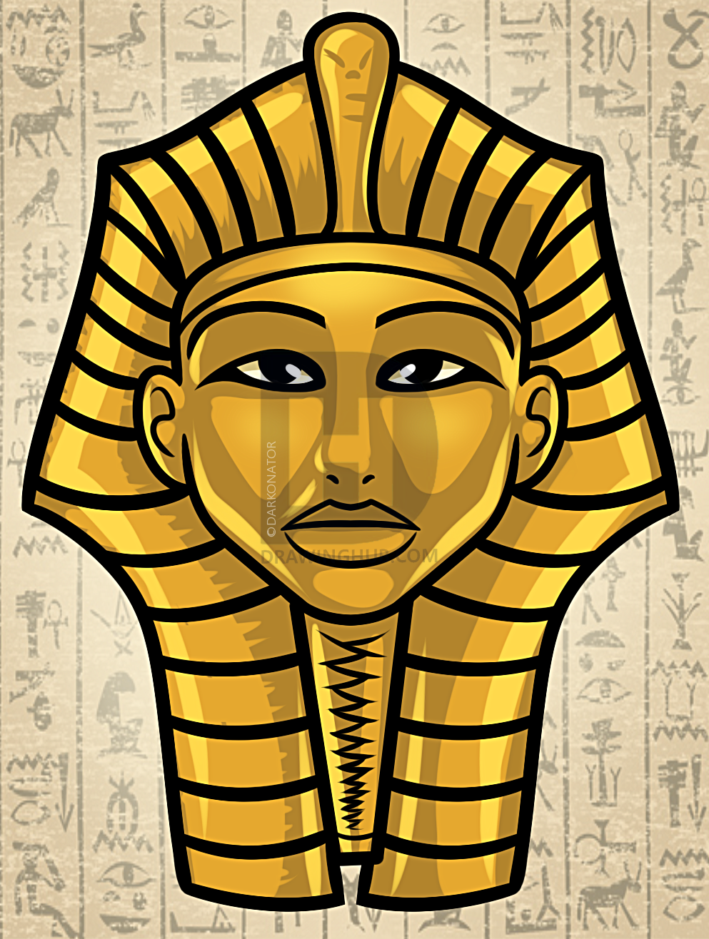 Рисунок фараона поэтапно
