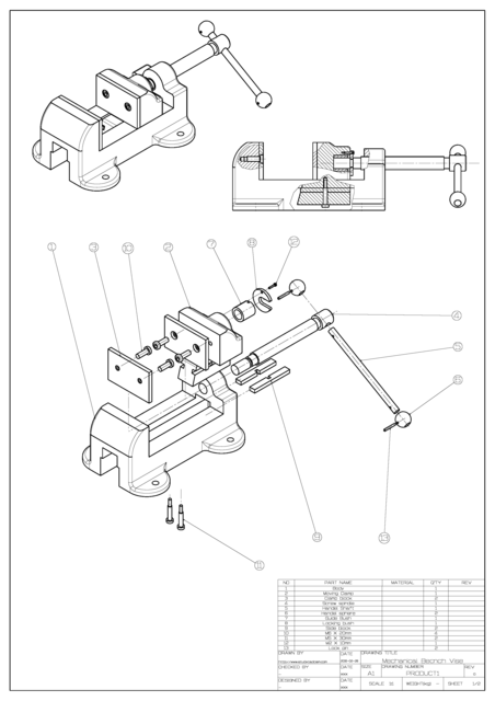 Vise Drawing at GetDrawings | Free download