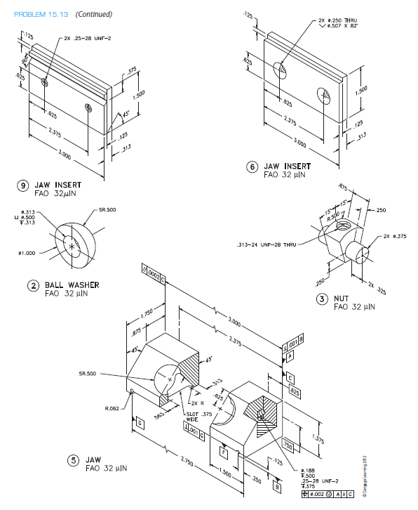 assembly drawing of bench vice