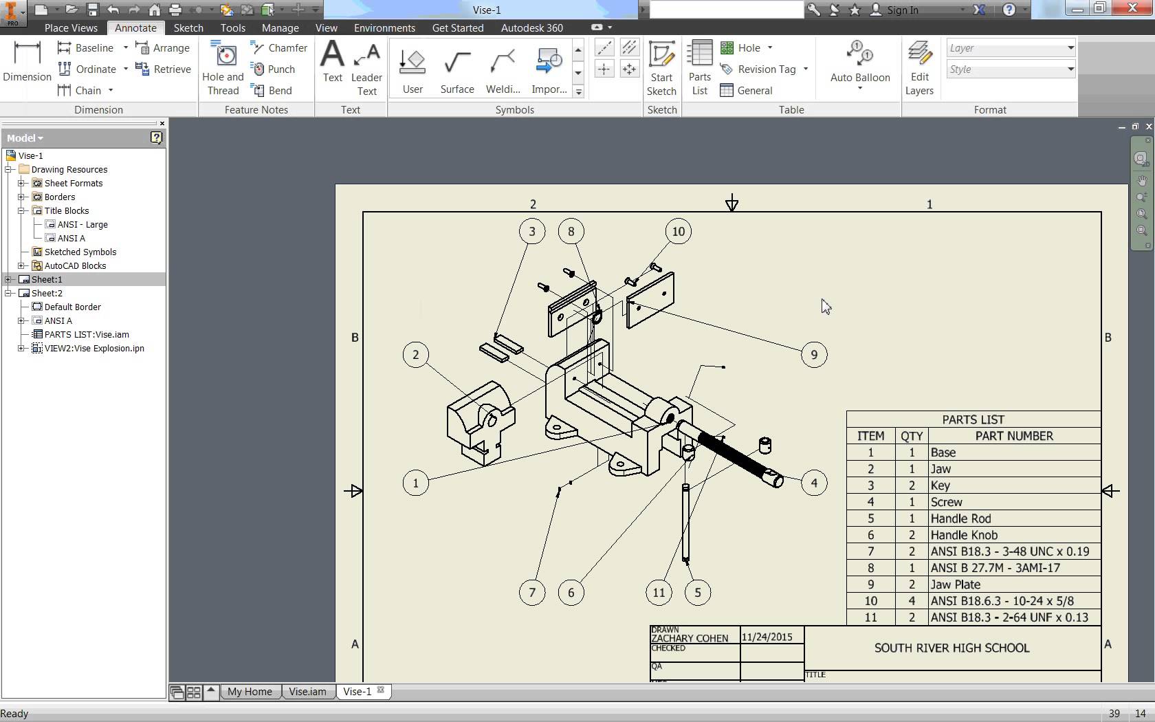 Autodesk inventor чертежи