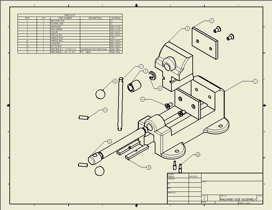 Vise Drawing at GetDrawings | Free download