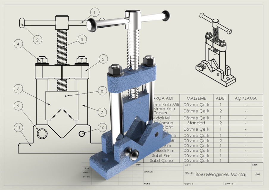 Vise Drawing at GetDrawings | Free download