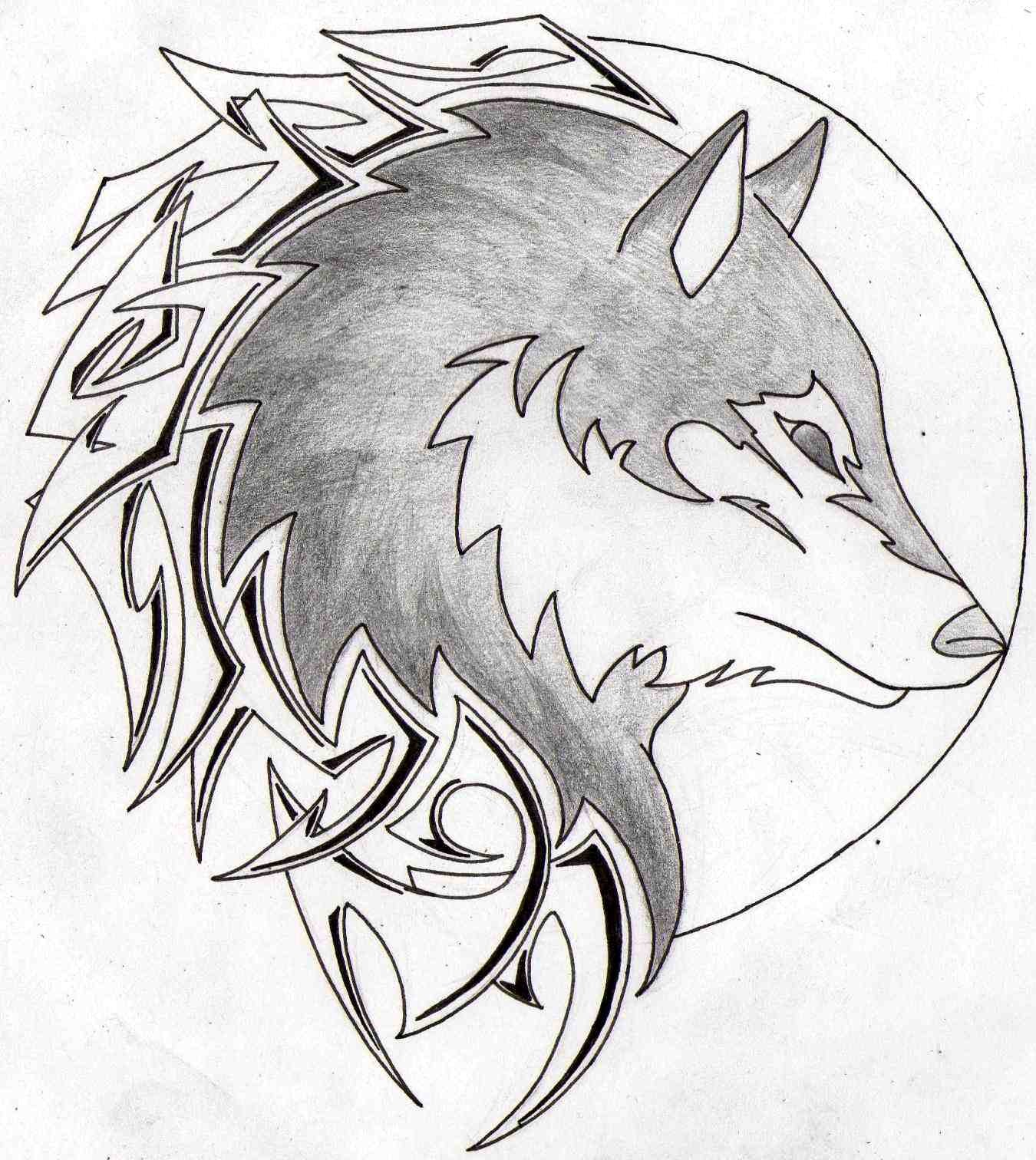 howling wolf moon drawing