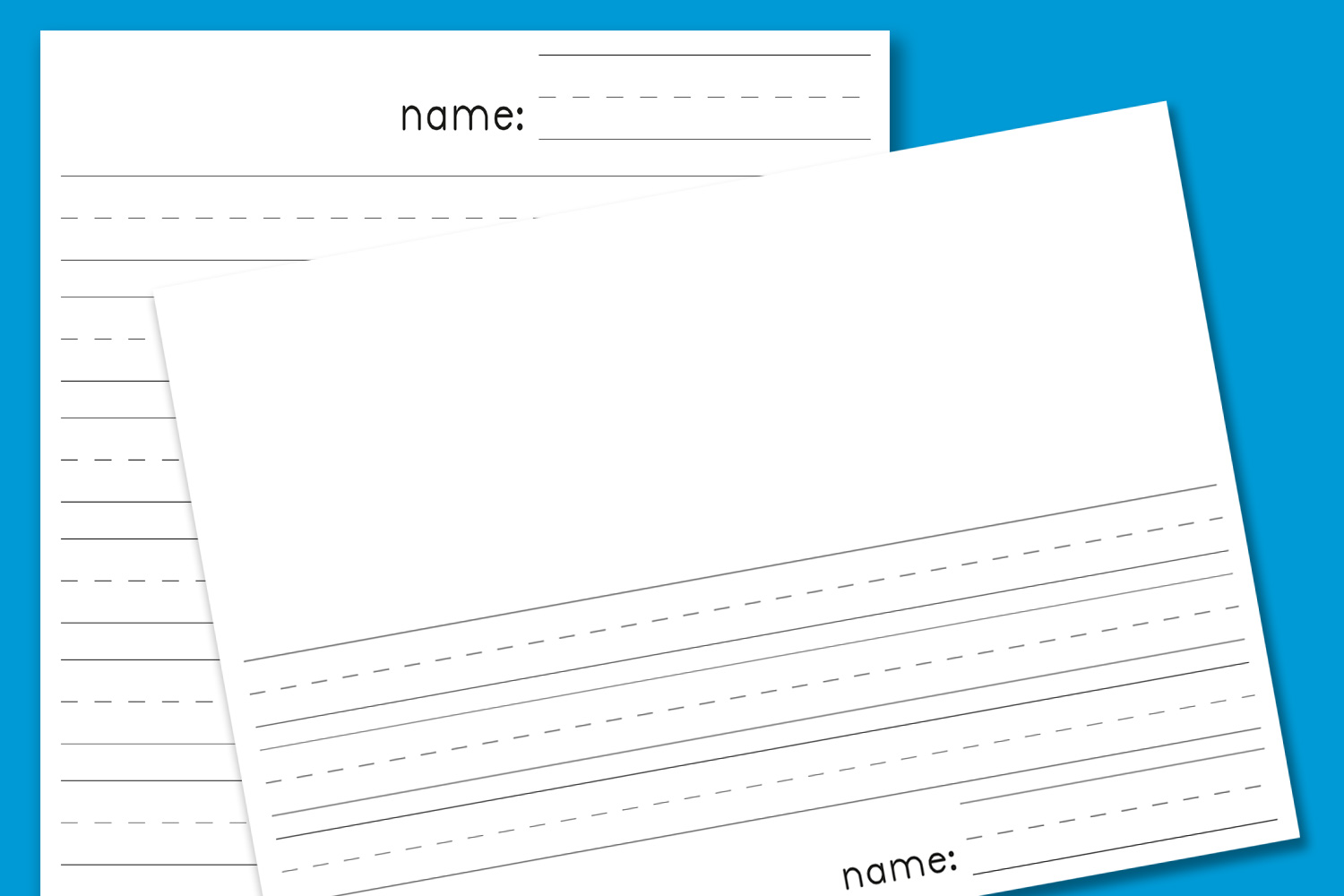 Free Kindergarten Lined Writing Paper 