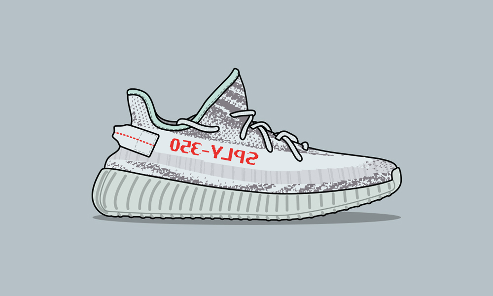 yeezy boost 350 drawing
