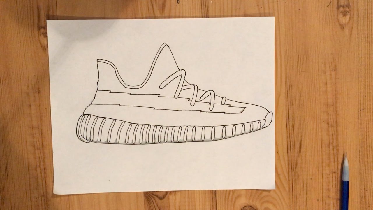 yeezy shoes drawing