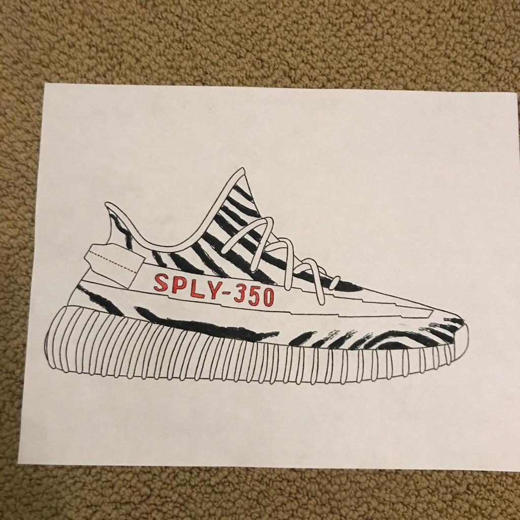 yeezy zebra drawing