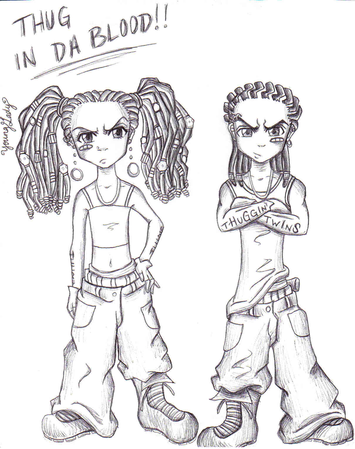 Boondocks characters drawings