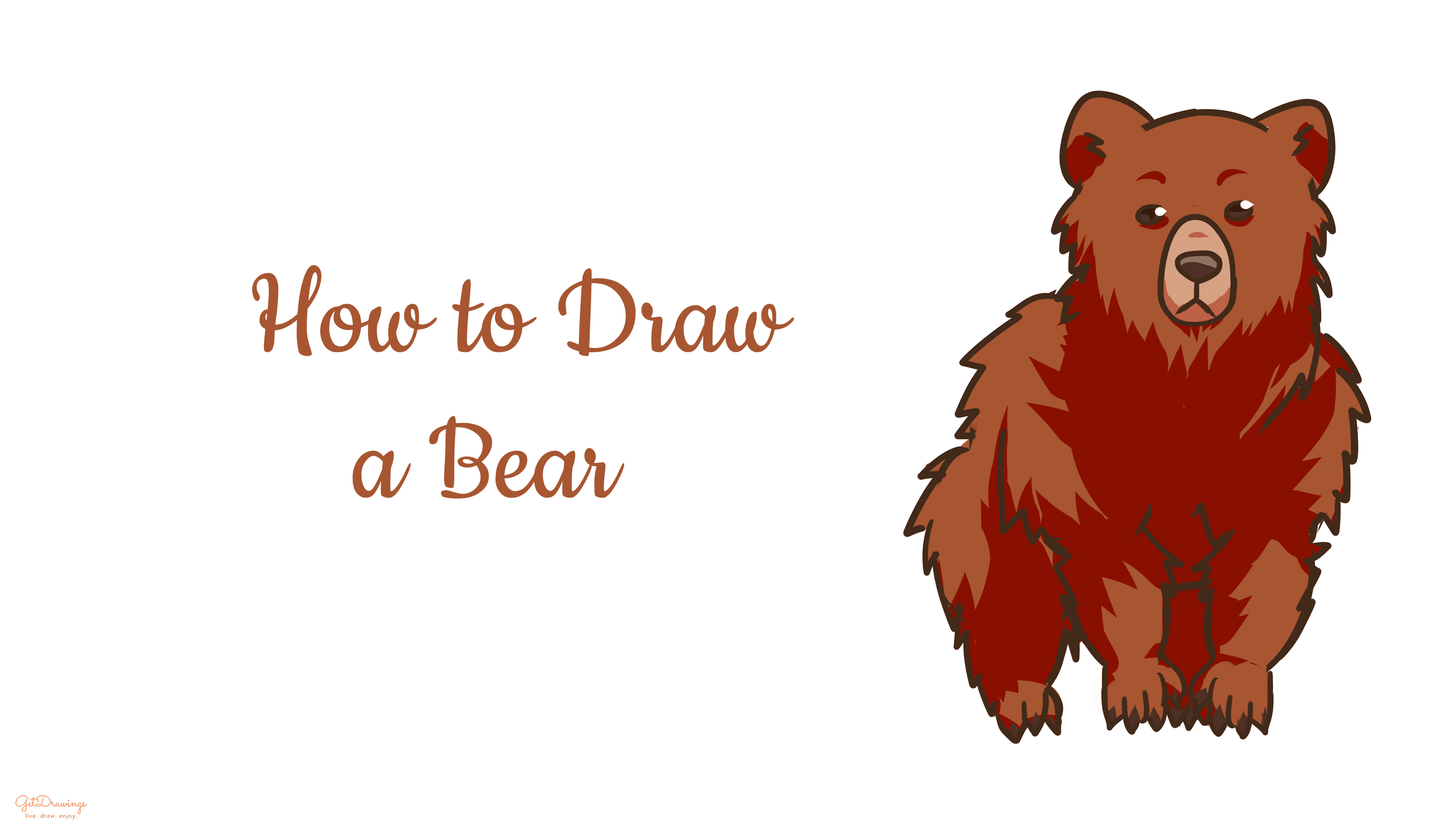 How to draw a Bear step by step