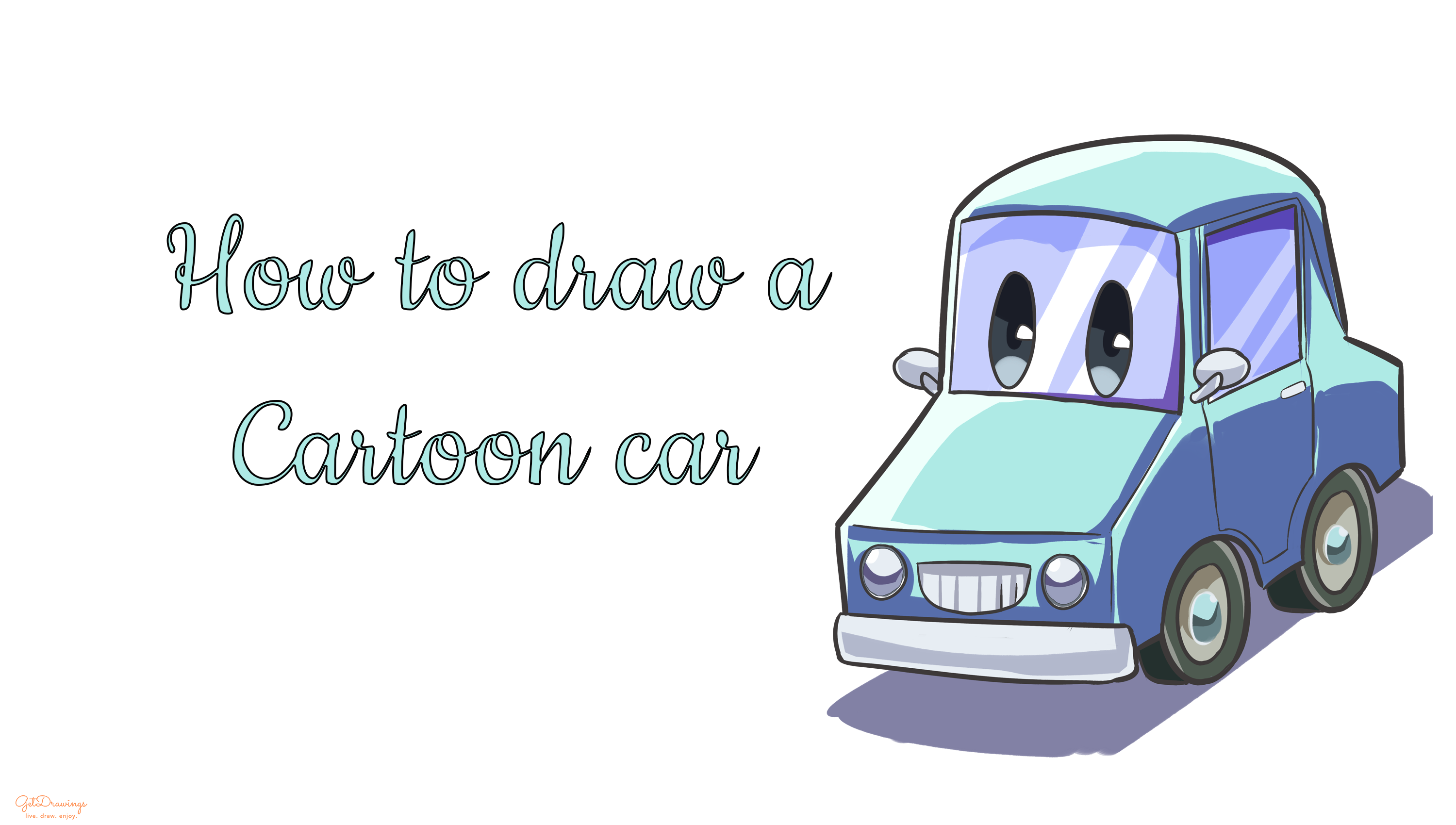 How to draw a cartoon Car?