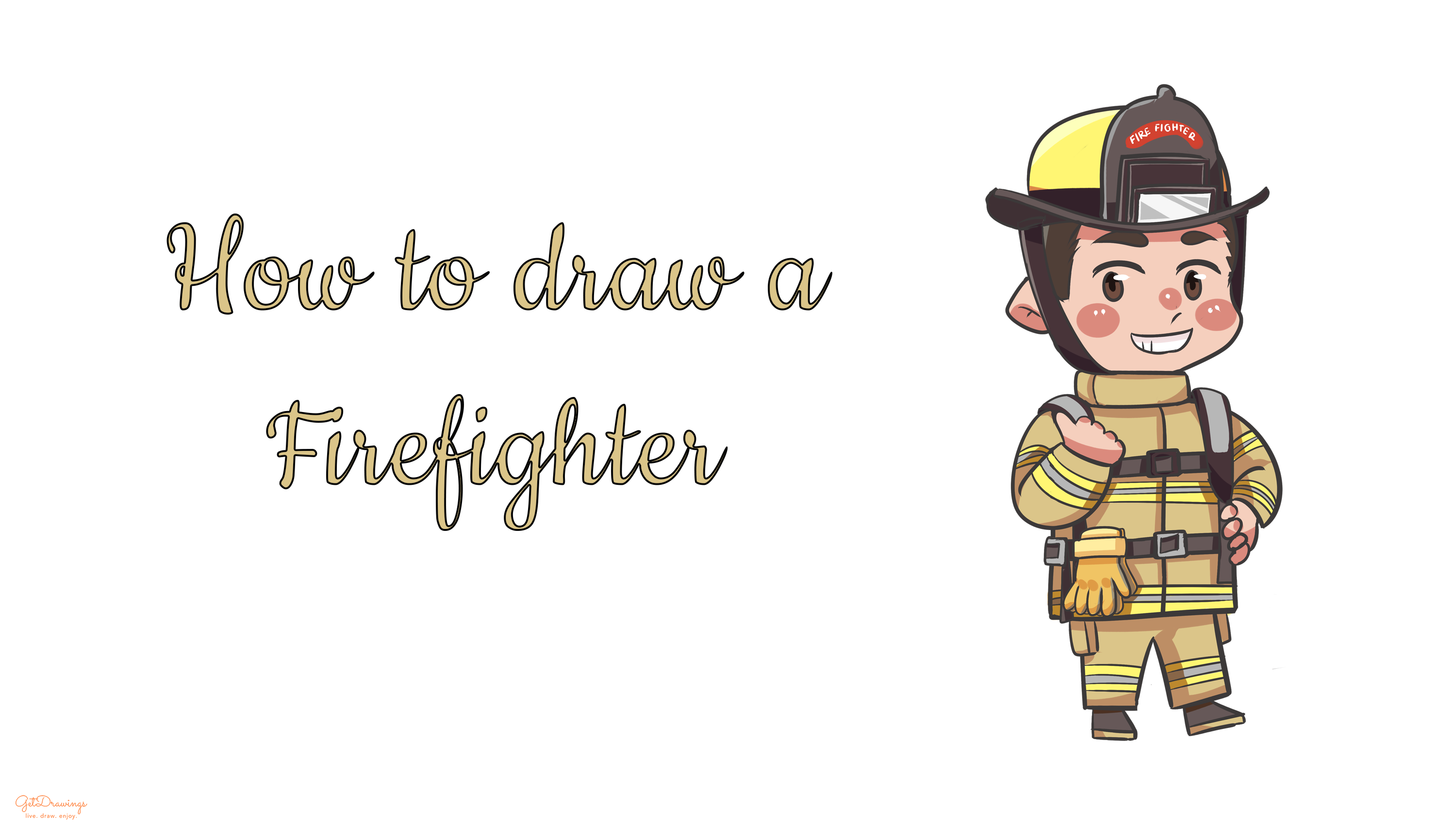 How to draw a Firefighter?