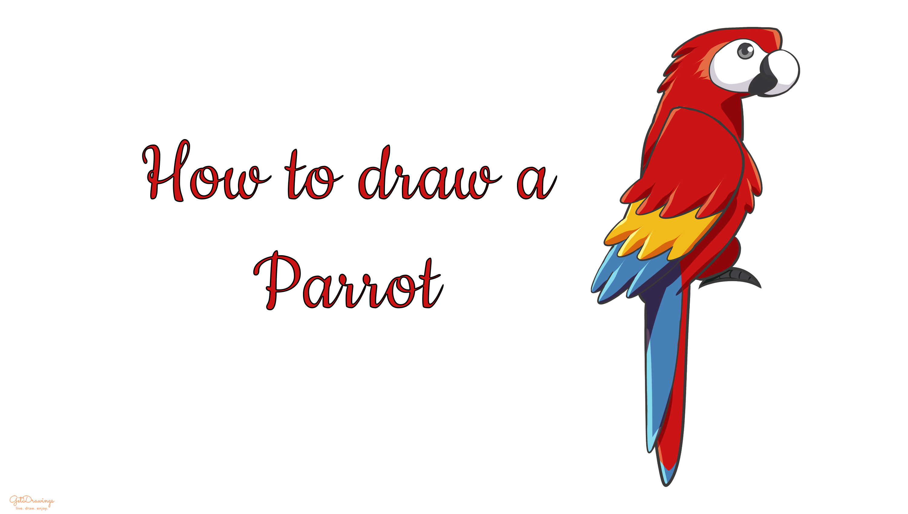 How to draw a Parrot?