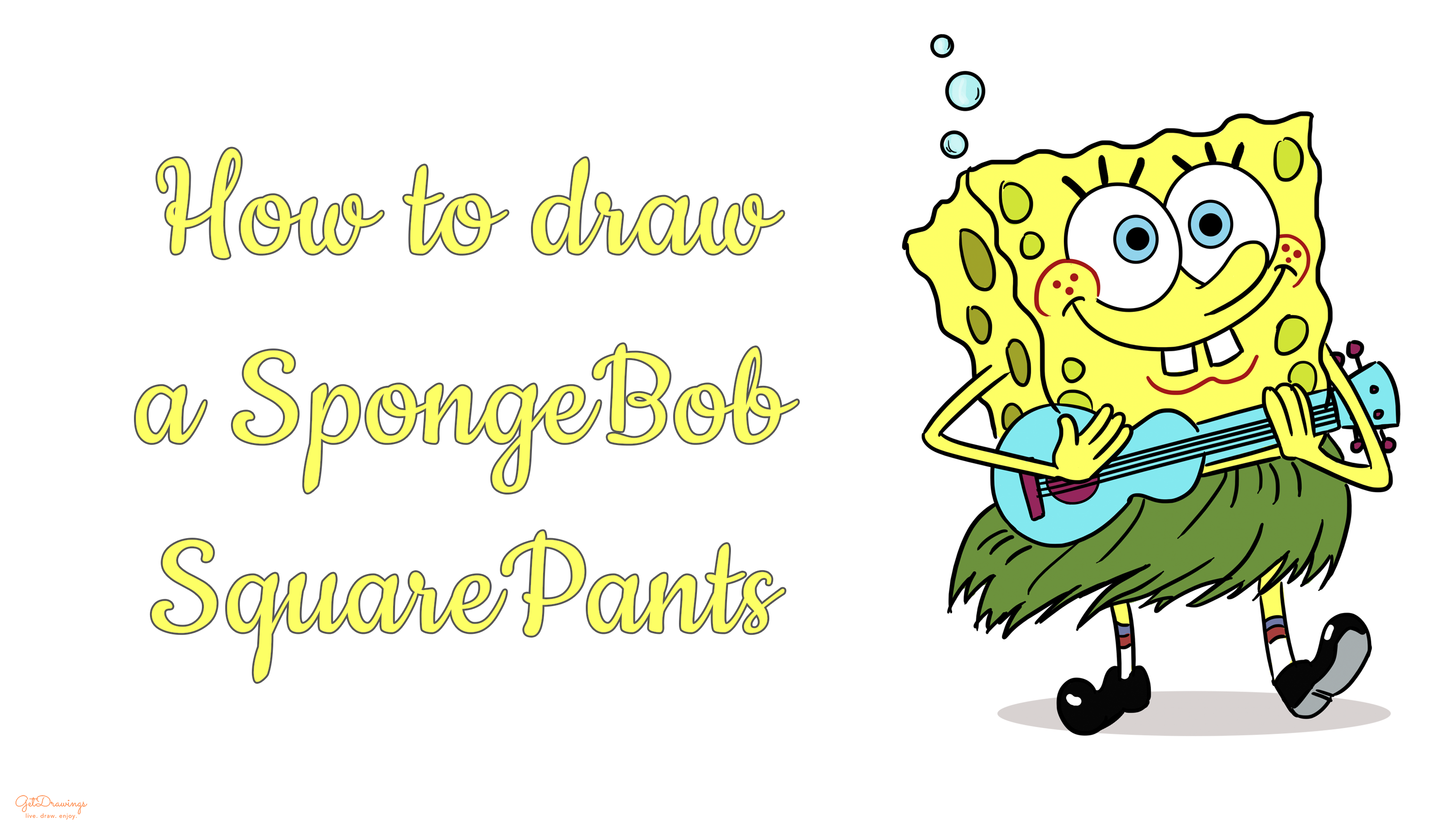 How to draw a SpongeBob SquarePants?