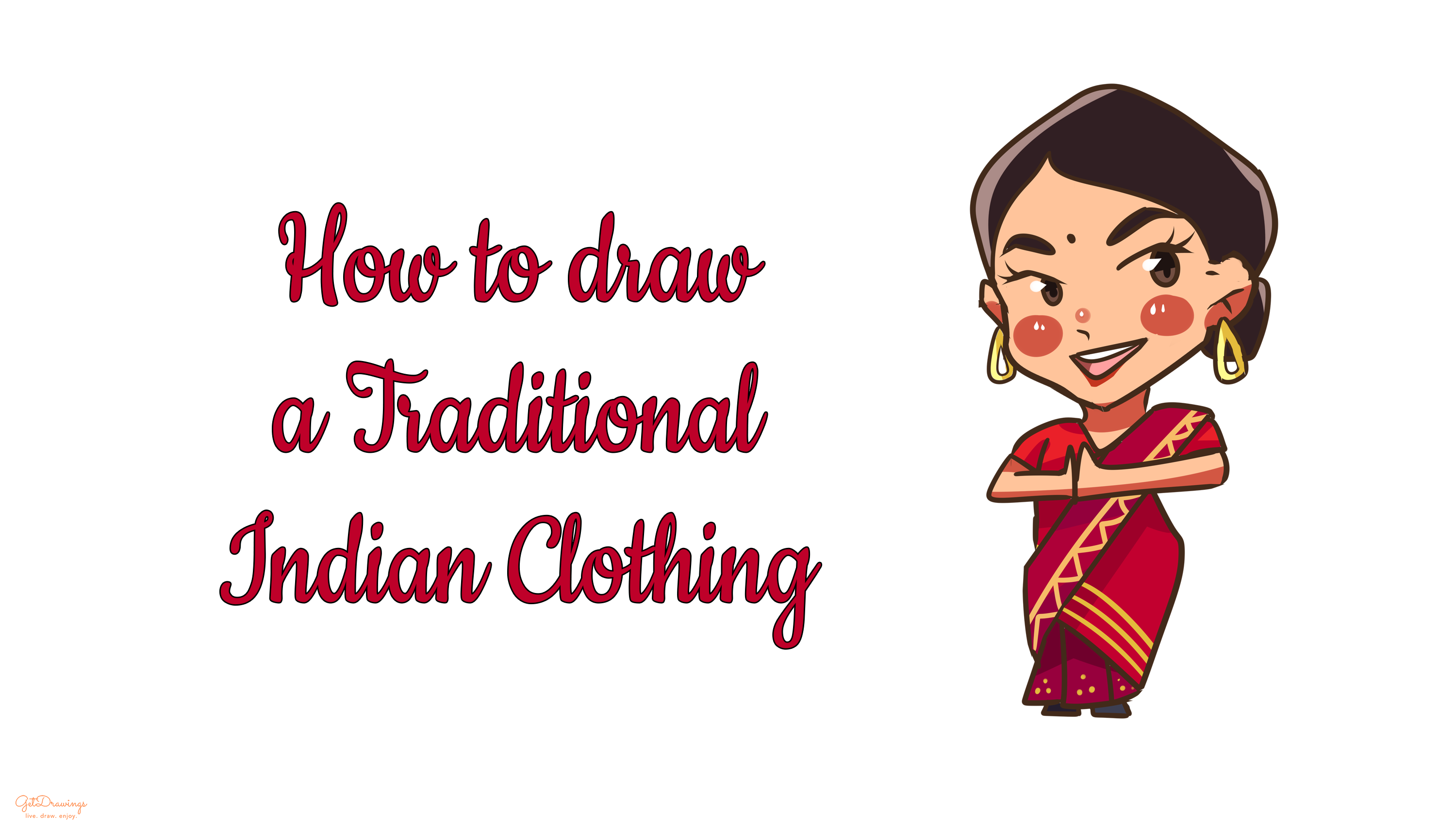 How to Draw a Traditional Indian Clothing