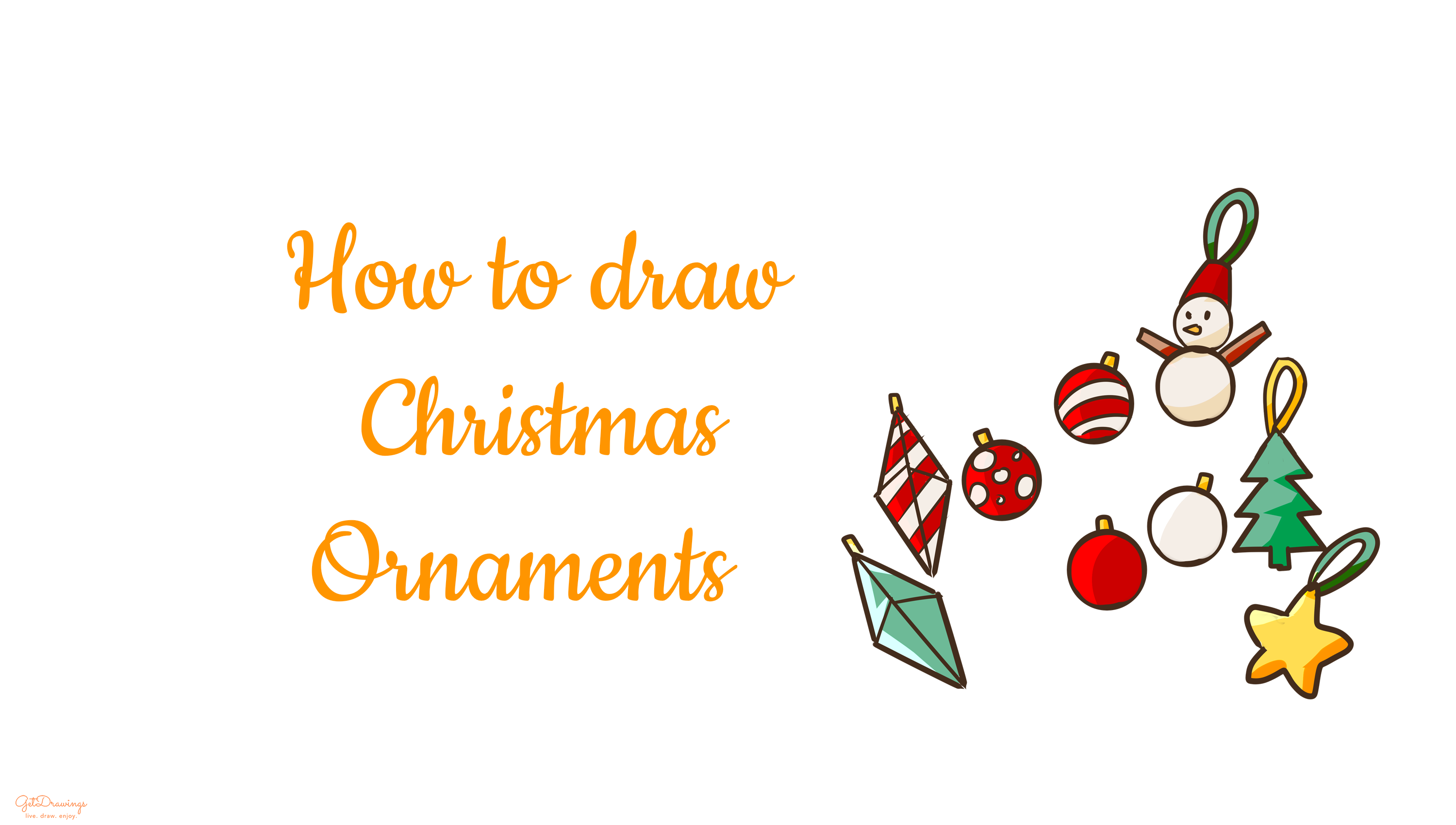 How to draw Christmas Ornaments