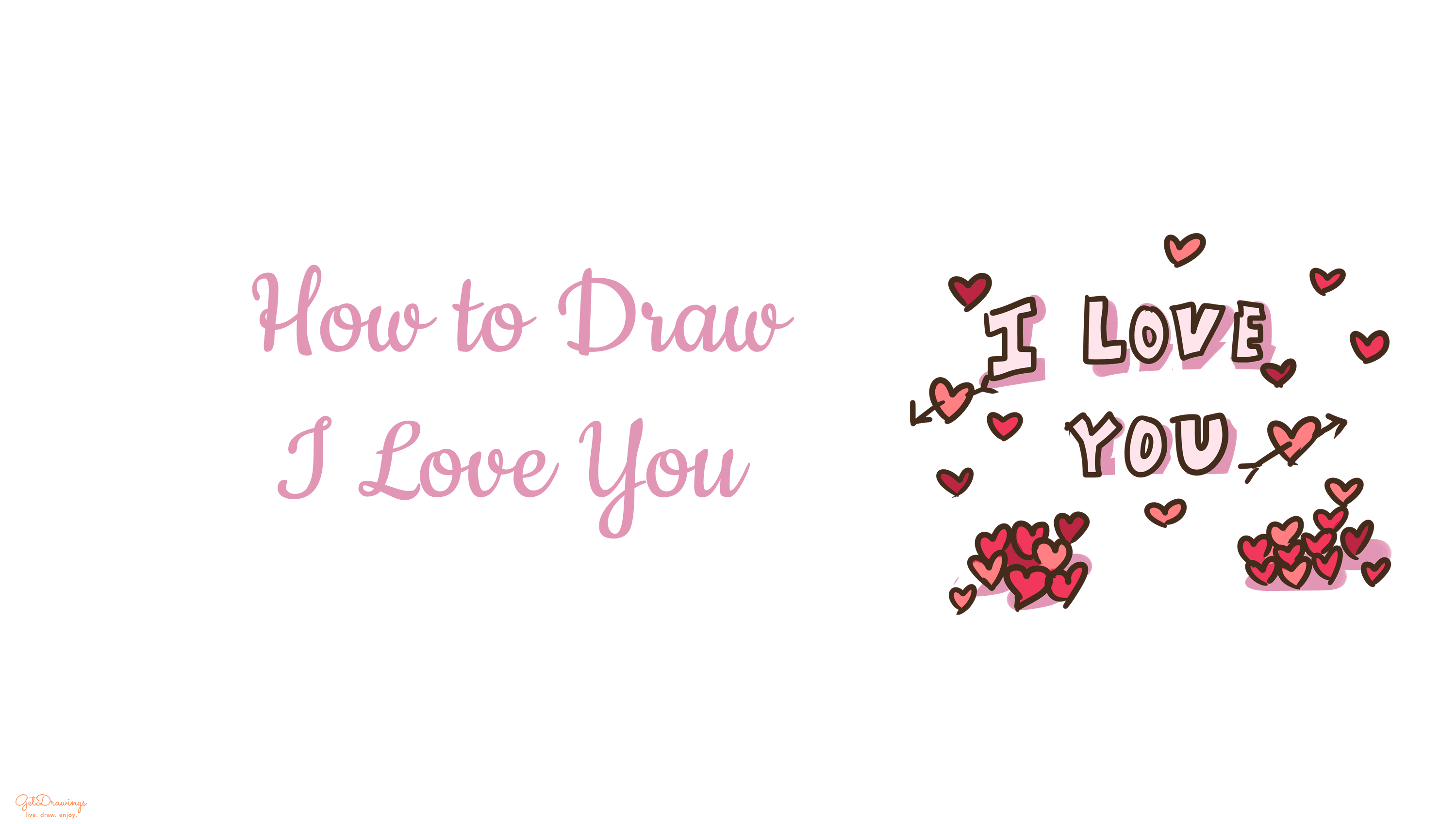 How to draw I Love You