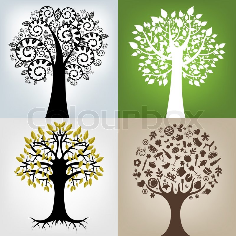 Abstract Tree Vector At GetDrawings | Free Download