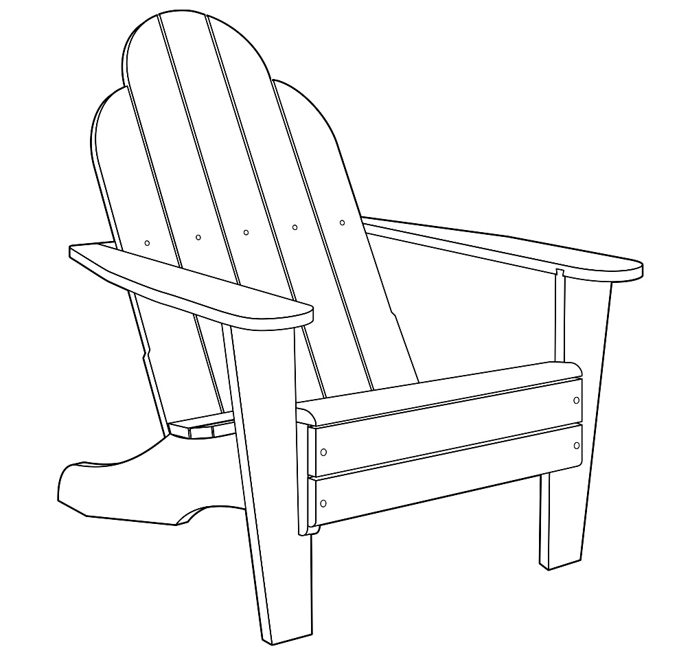 Adirondack Chair Vector at GetDrawings | Free download
