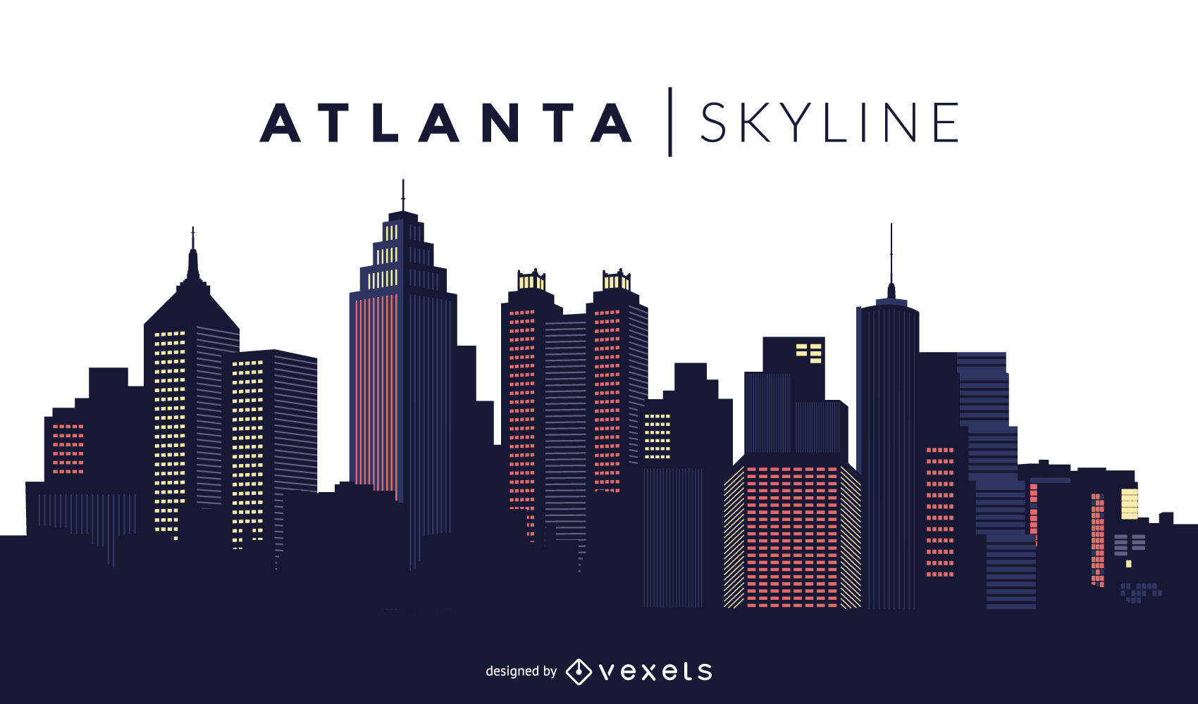 Atlanta City Skyline Vector at GetDrawings Free download