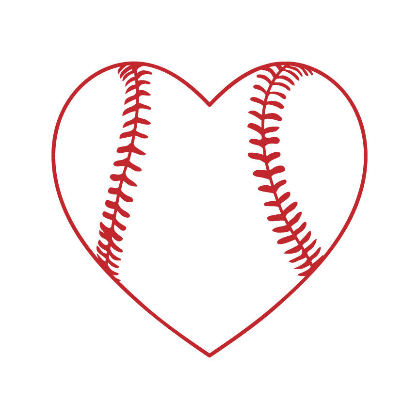 Baseball Heart Vector at GetDrawings | Free download