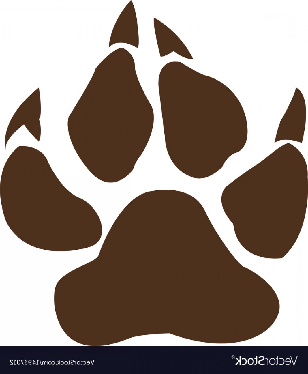 Bear Paw Vector At Getdrawings Free Download 