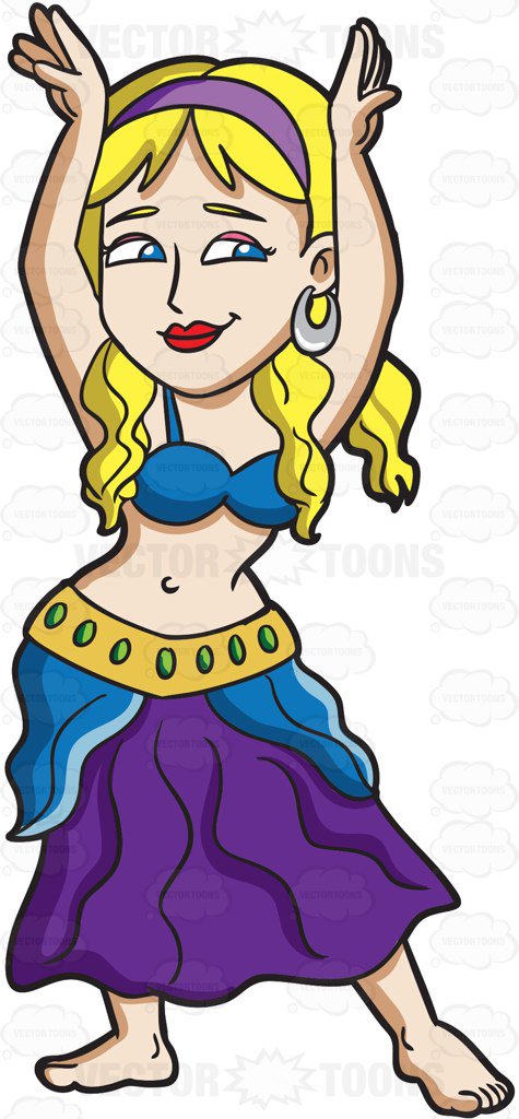475x1024 A Woman Performing A Sexy Belly Dance Clipart By Vector Toons.