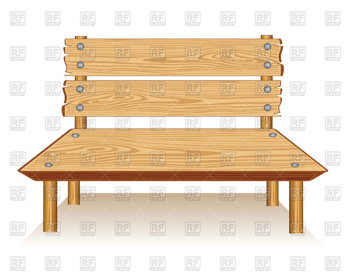 Деревянная скамейка вектор
