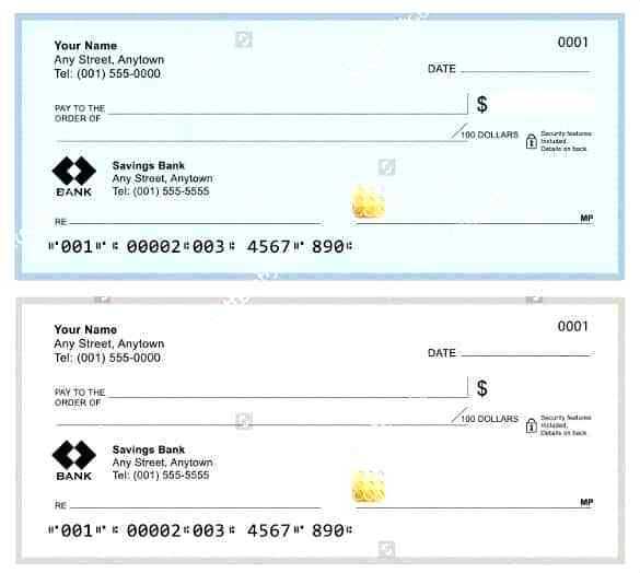 Customizable Blank Check Template