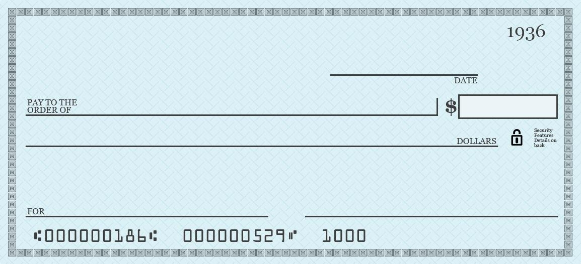 Blank Check Vector At GetDrawings Free Download