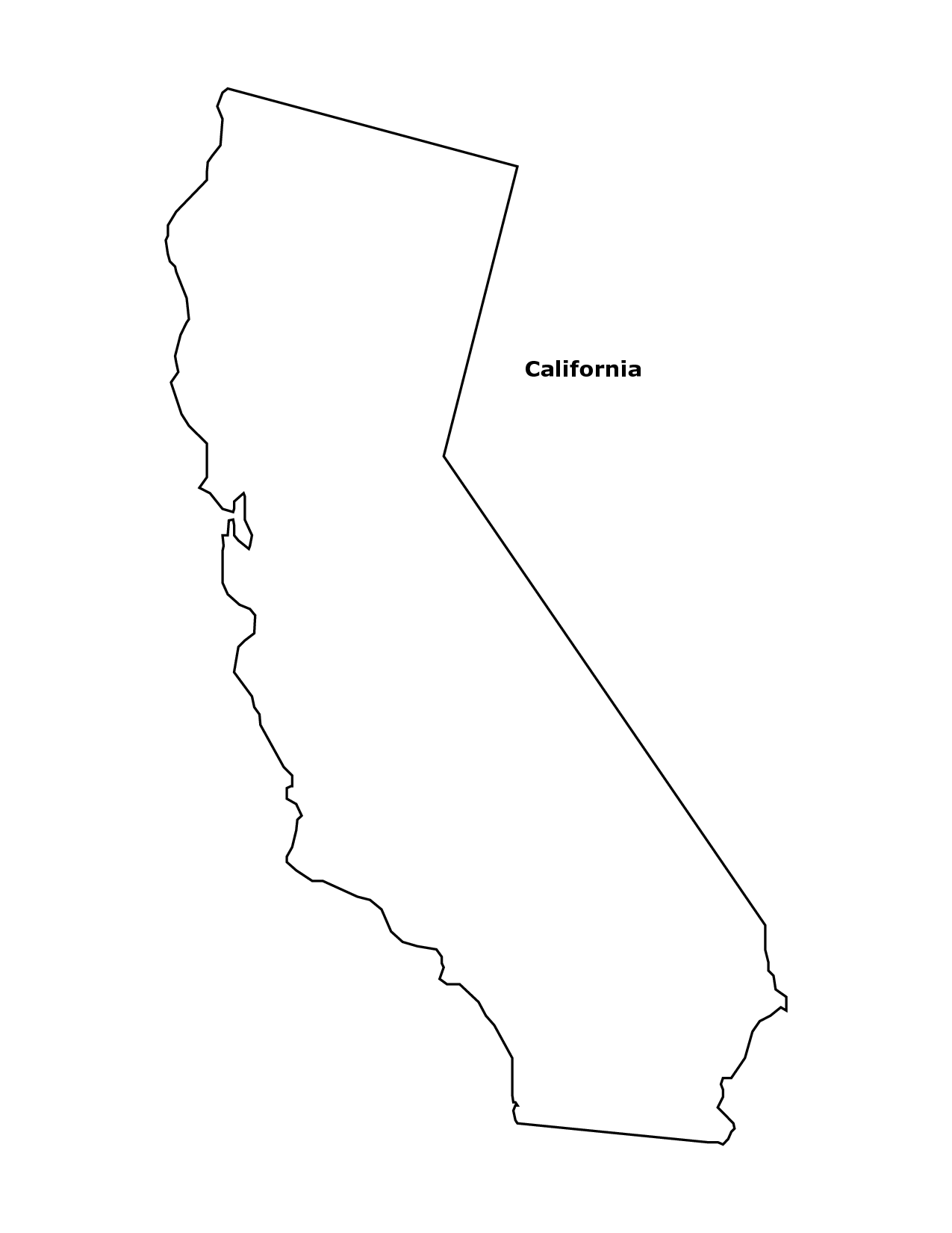 California County Map Outline Topographic Map Of Usa With States