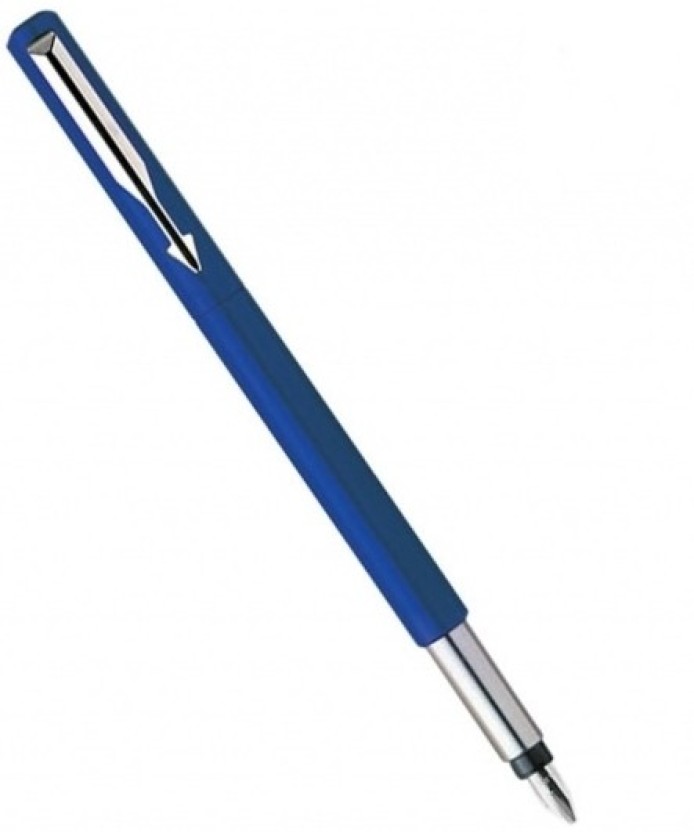 Fountain Pen Parker Vector Standard Chrome Trim CT Blue