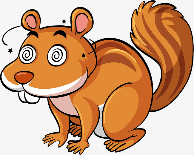 650x519 Disoriented Squirrel, Vector Png, Small Animals, Cartoon Squirrel.