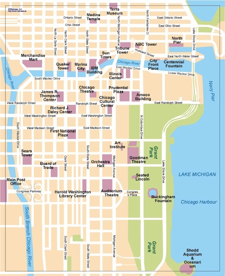 Chicago Map Vector At Getdrawings 