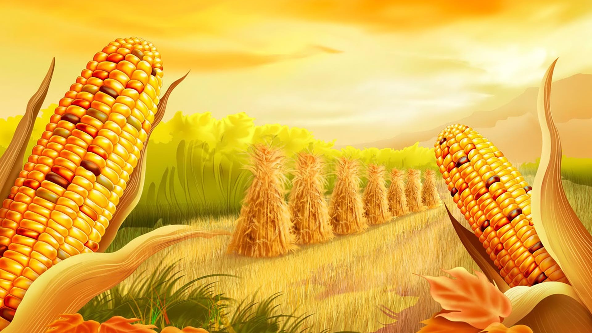 Corn Field Vector at GetDrawings | Free download