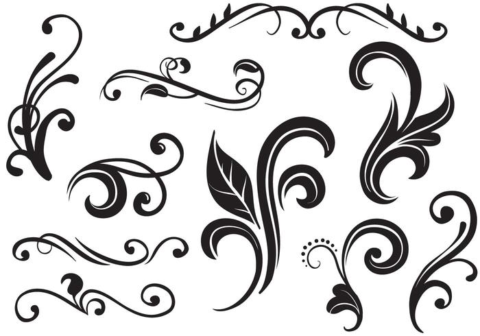 simple divider flourishes vector