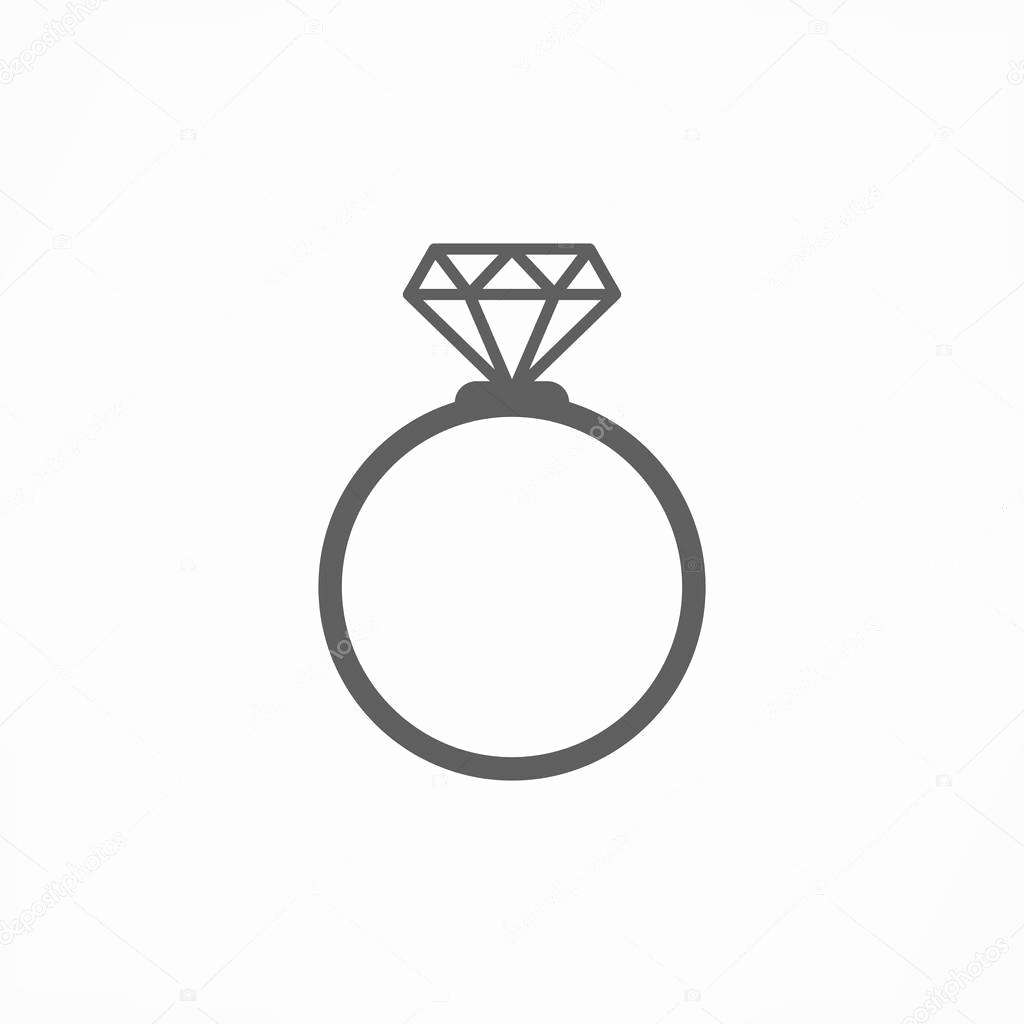 Знак бриллианта на кольце