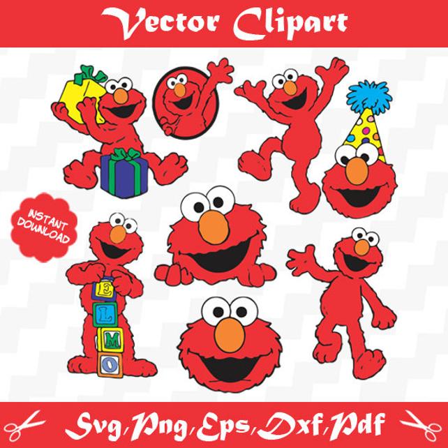 642x642 Elmo Vector Svg Cutting File Sesame Street Svg File Svg For Etsy.