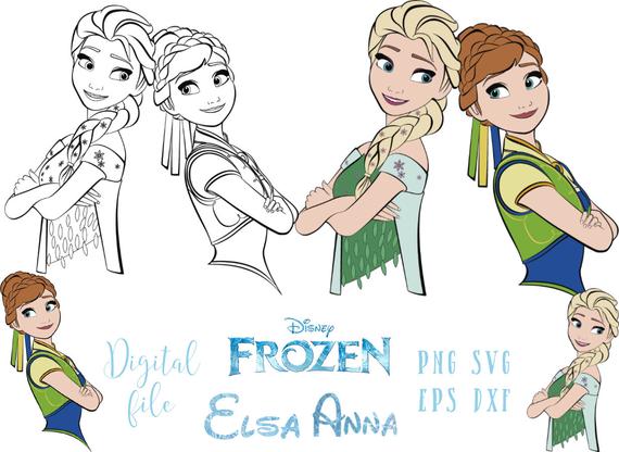 Elsa And Anna Vector at GetDrawings | Free download