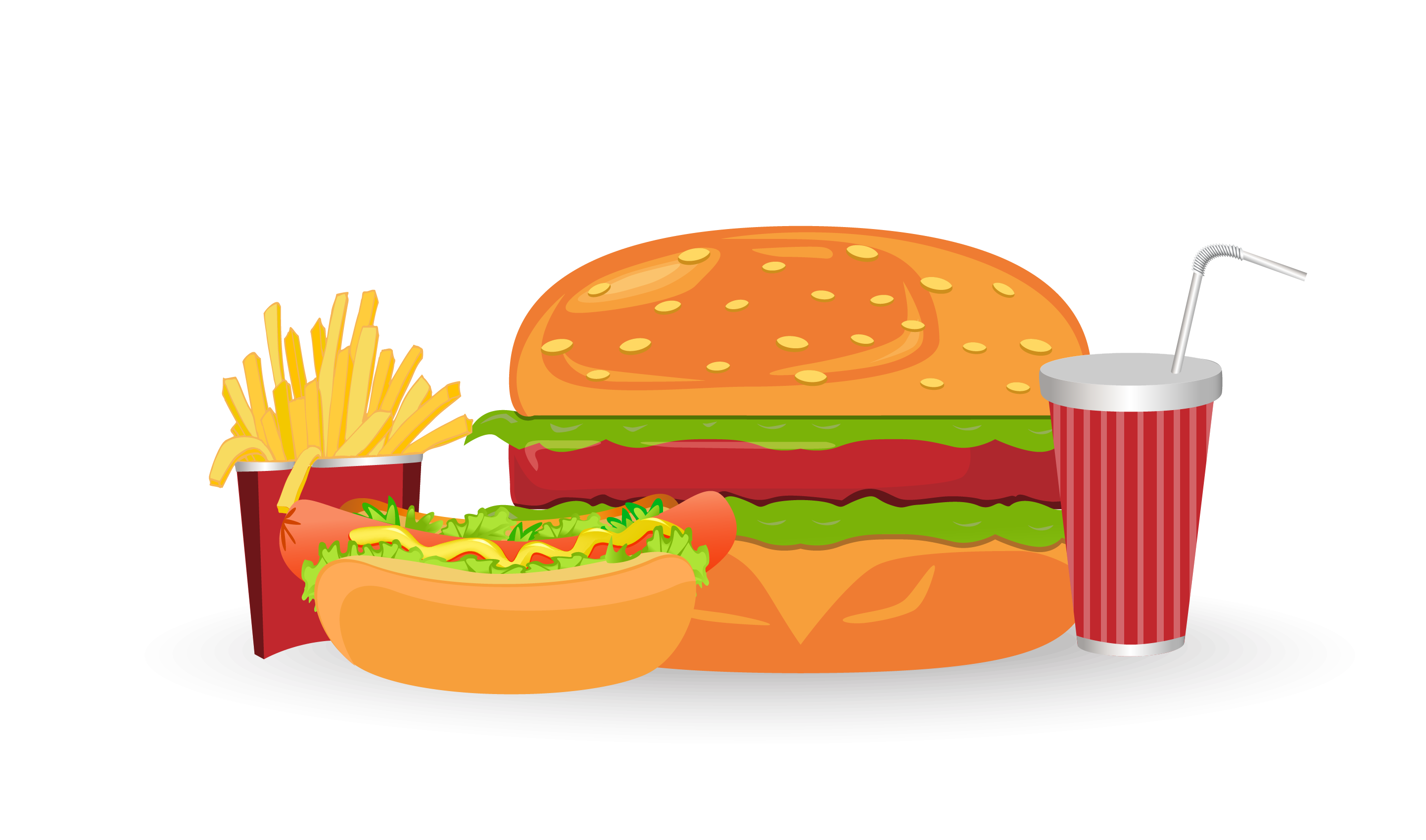 2882x1698 Cheeseburger Hamburger French Fries Fast Food Junk Food.