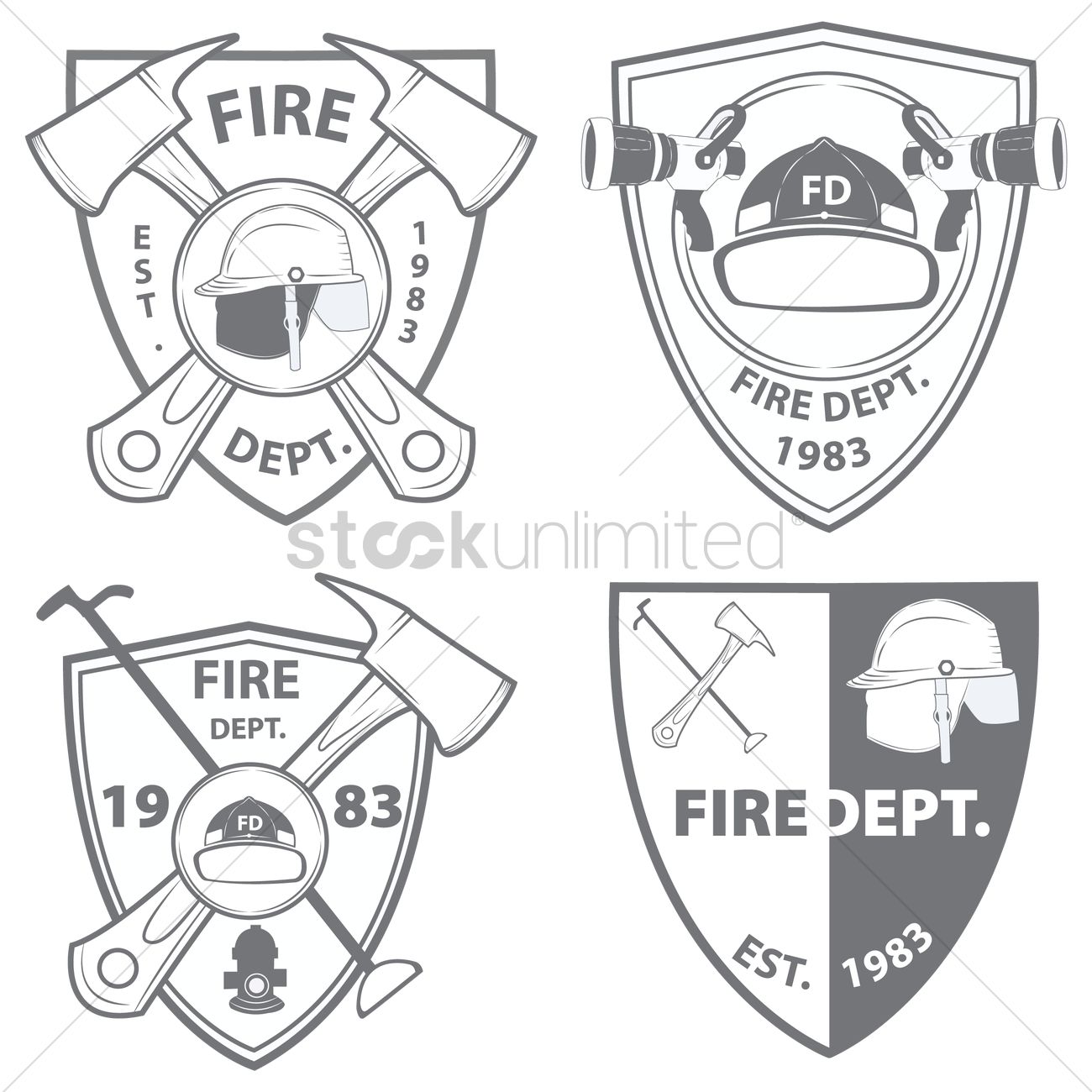 Fire Department Badge Vector At GetDrawings Free Download