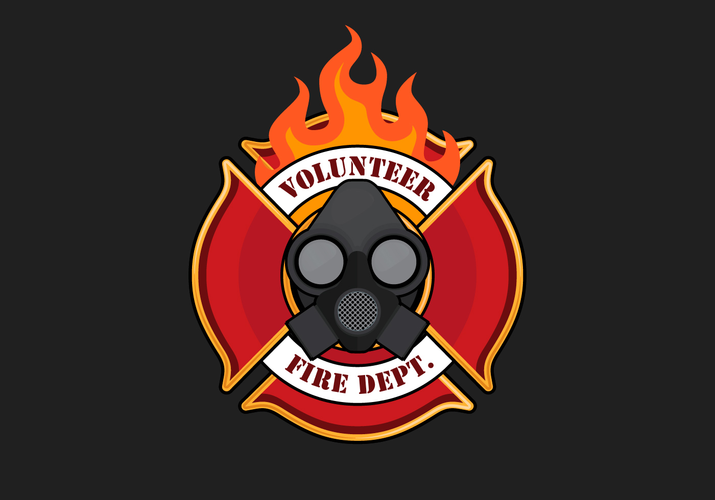 Fire Department Maltese Cross Vector Free at GetDrawings | Free download