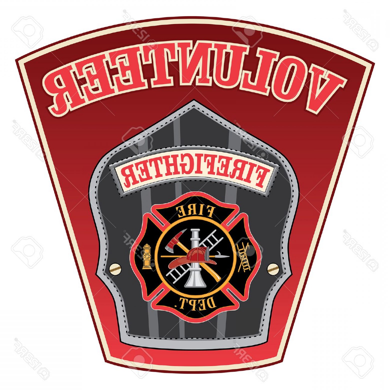 Firefighter Badge Vector At Getdrawings Free Download 