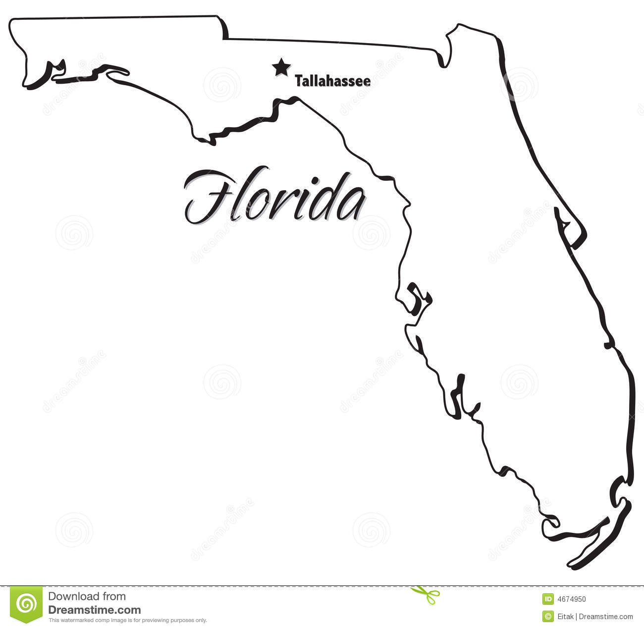 an-illustrated-map-of-florida-with-all-the-states-and-their-major