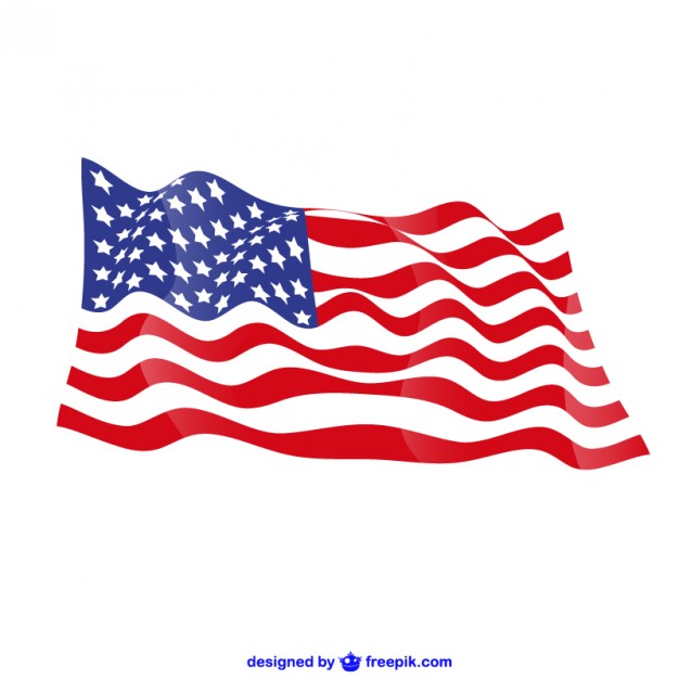 Free Vector American Flag Waving At Getdrawings 