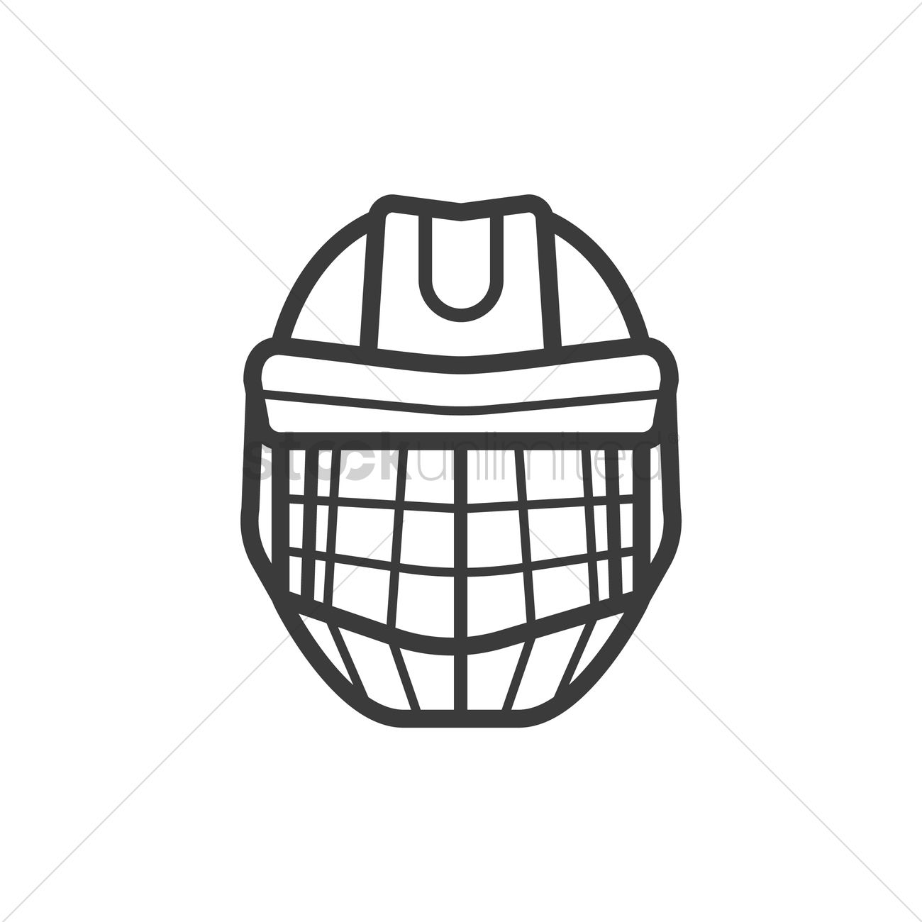 goalie mask plain clip art