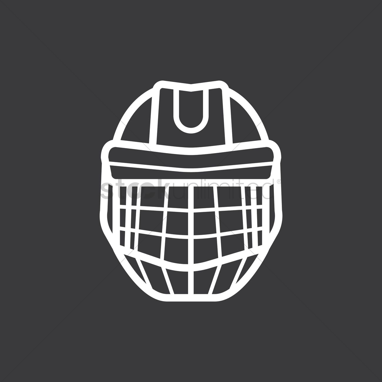 back of goalie mask plain clip art