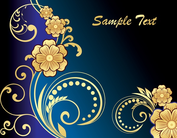 Gold Floral Vector at GetDrawings | Free download